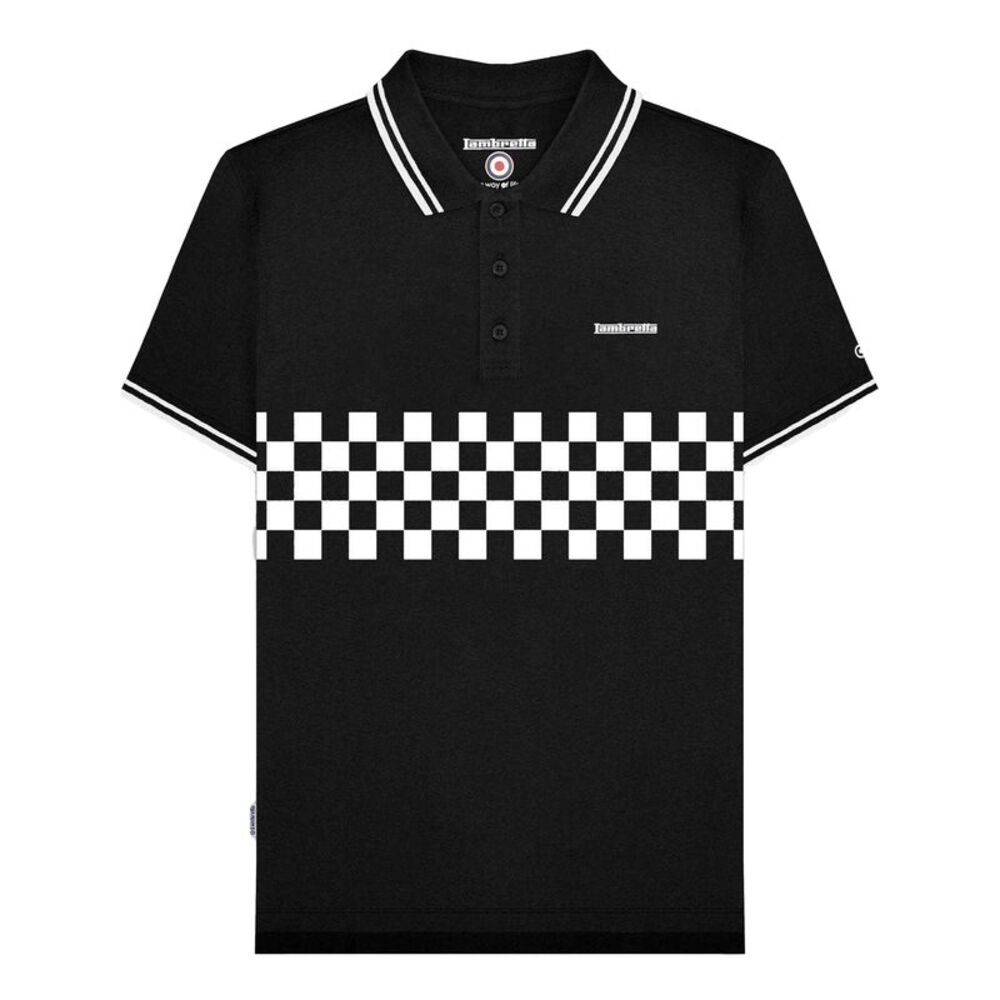 Lambretta Mens Toned Polo Shirt / Black